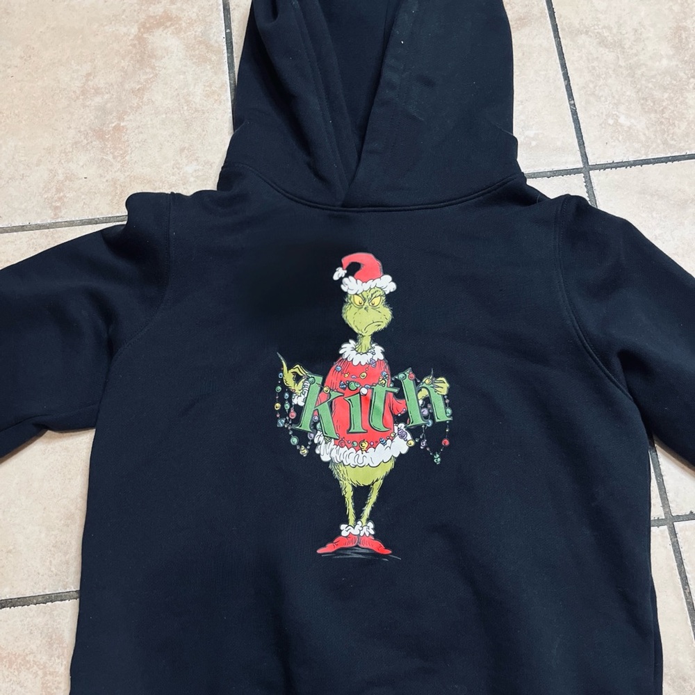 Kith Black Hoodie with Grinch Design